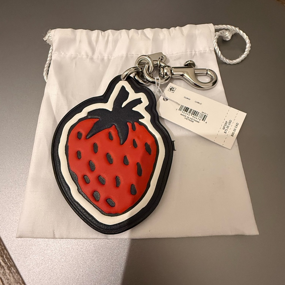 Coach Strawberry bag charm